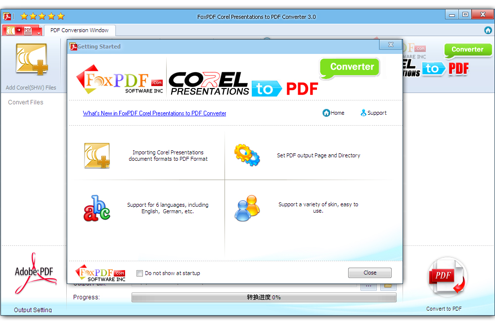 FoxPDF Corel Presentations to PDF Converter 3.0.1