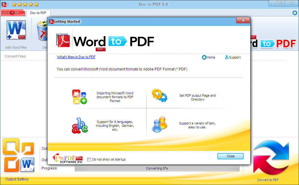 Screenshot of Doc to PDF