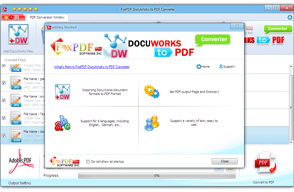 FoxPDF DocuWorks to PDF Converter 3.0.1