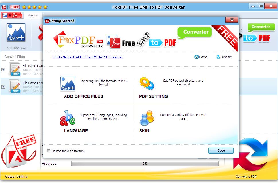 FoxPDF Free BMP to PDF Converter