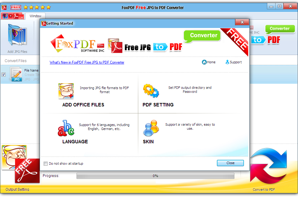 FoxPDF Free JPG to PDF Converter