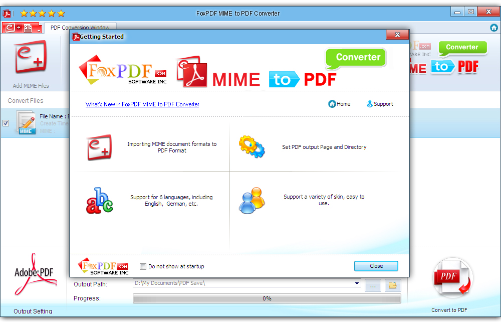 FoxPDF Mime to PDF Converter