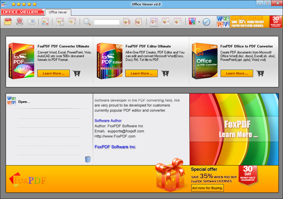 Screenshot of Office Viewer 2.0