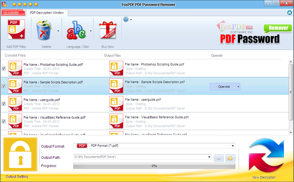 FoxPDF PDF Password Remover 3.0