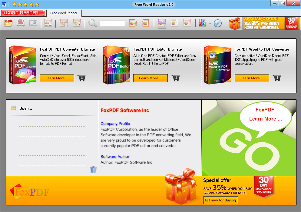 Free Word Reader 2.0.1