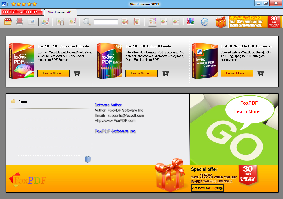 Screenshot of Word Viewer 2013 2.0